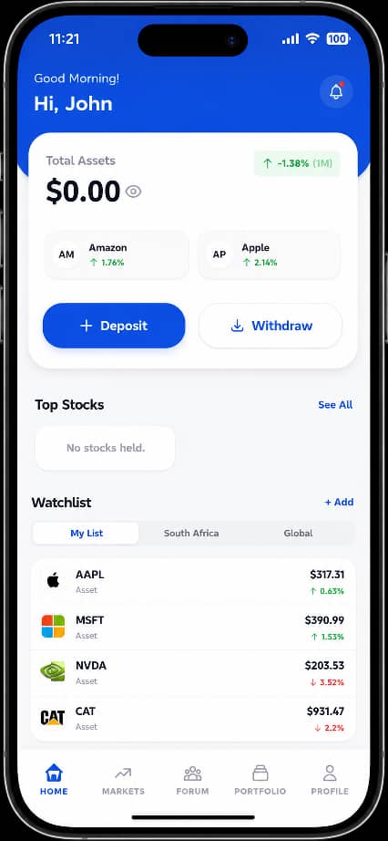 VestWits Portfolio Interface